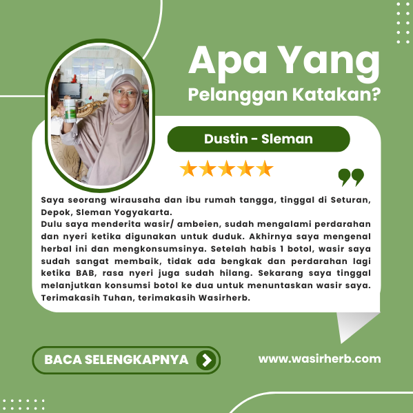 2 Testimoni Dustin www.wasirherb.com