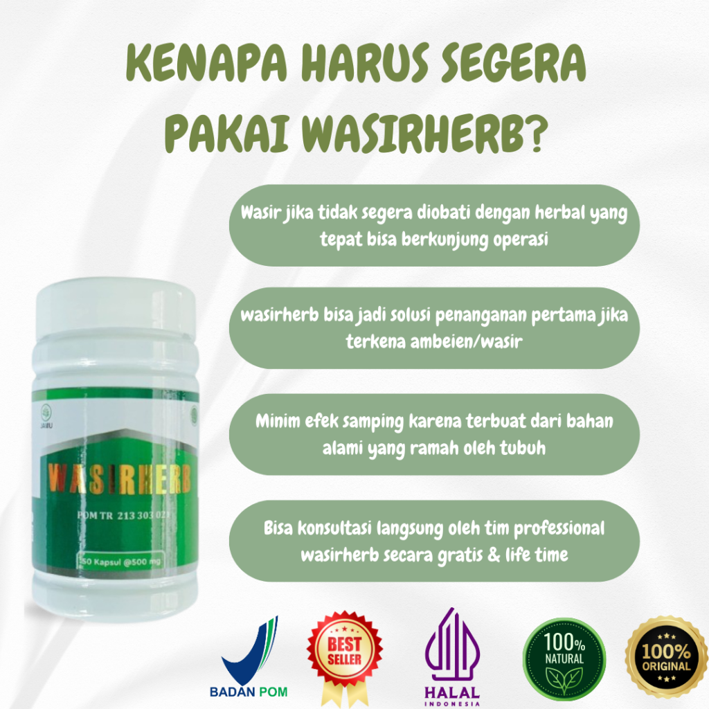 KENAPA HARUS SEGERA PAkai WASIRHERB